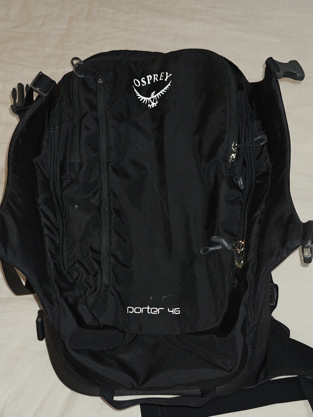 OSPREY Porter 46 Travel Backpack in Black